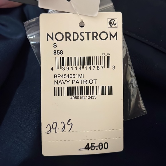 NWT BP. (Nordstrom) navy button up dress size small, extra button included! - Picture 6 of 6